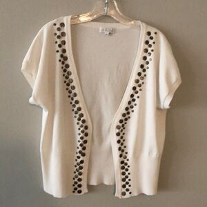 Joseph A Sweater Shrug White SZ XL